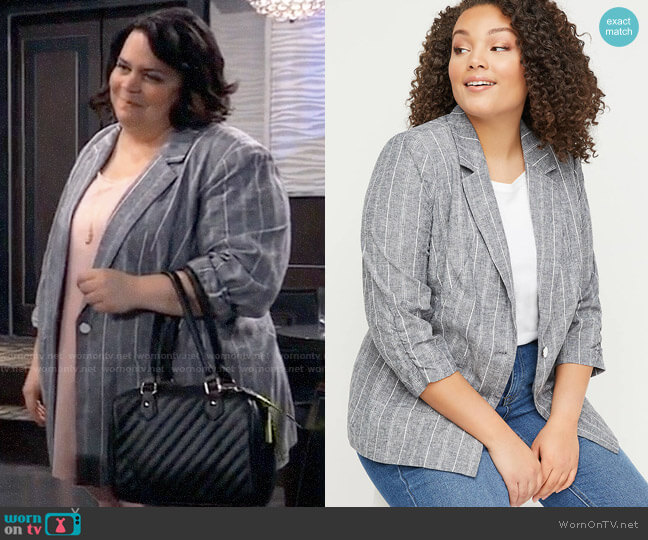 Lane Bryant Striped Bryant Blazer