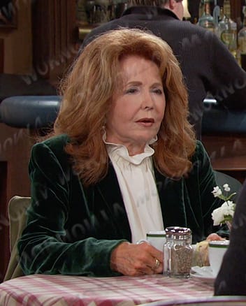 Maggie’s green velvet blazer on Days of our Lives