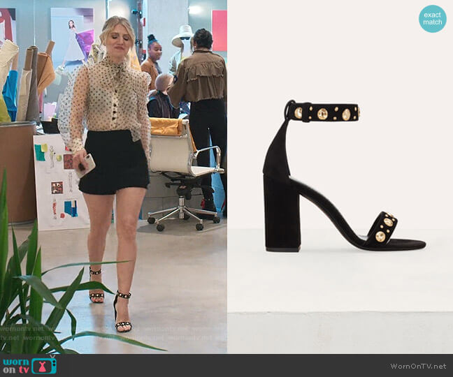 Maje Suede Heeled Sandals