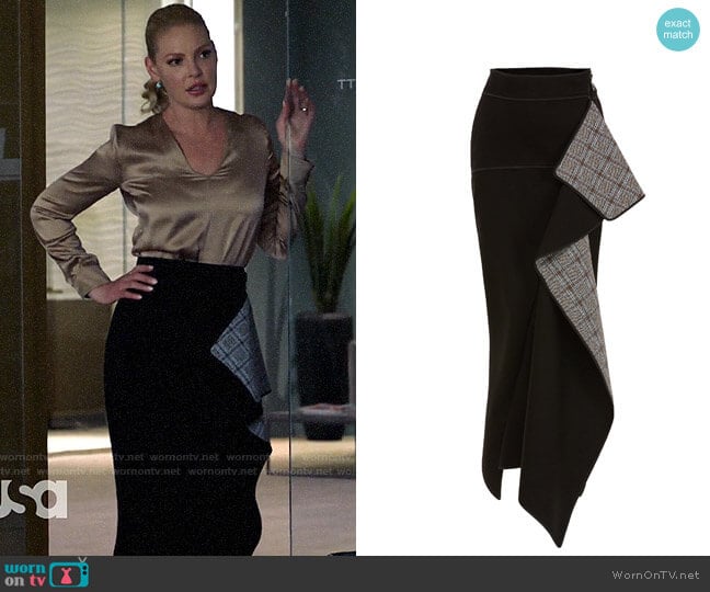 Maticevski Paragon Ruffle Skirt worn by Samantha Wheeler (Katherine Heigl) on Suits
