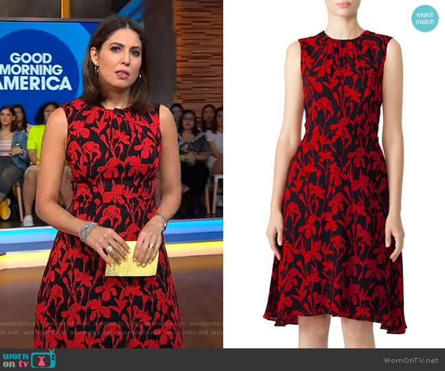 Milly Iris Print Anna Dress worn by Cecilia Vega on Good Morning America