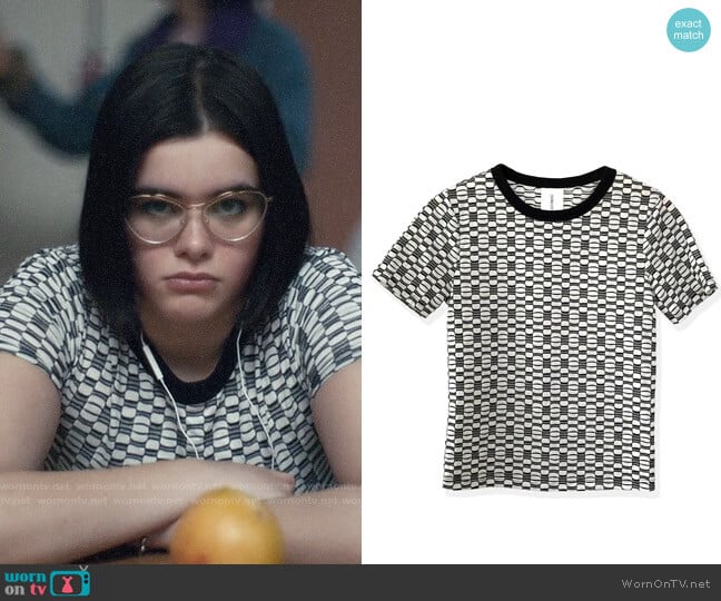 Oori Ott Coco Jacquard T-shirt worn by Kat Hernandez (Barbie Ferreira) on Euphoria