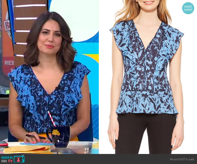 Parker Kata Blouse worn by Cecilia Vega on Good Morning America