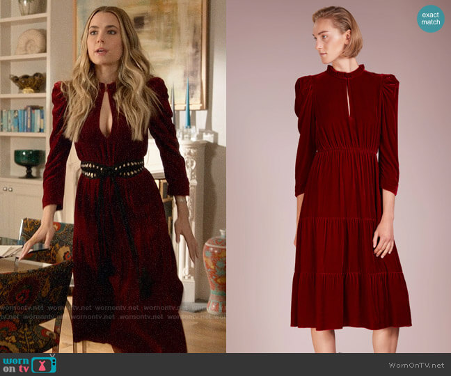 Pinko Imbuto Abito Dress worn by Ainsley Howard (Rebecca Rittenhouse) on Four Weddings and a Funeral