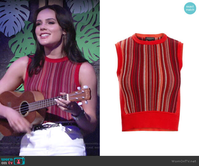 Rag & Bone Lisse Knit Tank Top worn by Tessa Porter (Cait Fairbanks) on The Young and the Restless