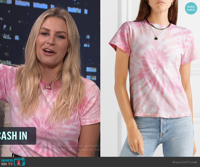 Re/Done Classic Tie-Dyed T-shirt worn by Morgan Stewart on E! News