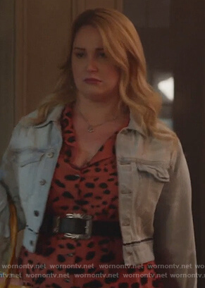 Davia’s printed mini dress on Good Trouble