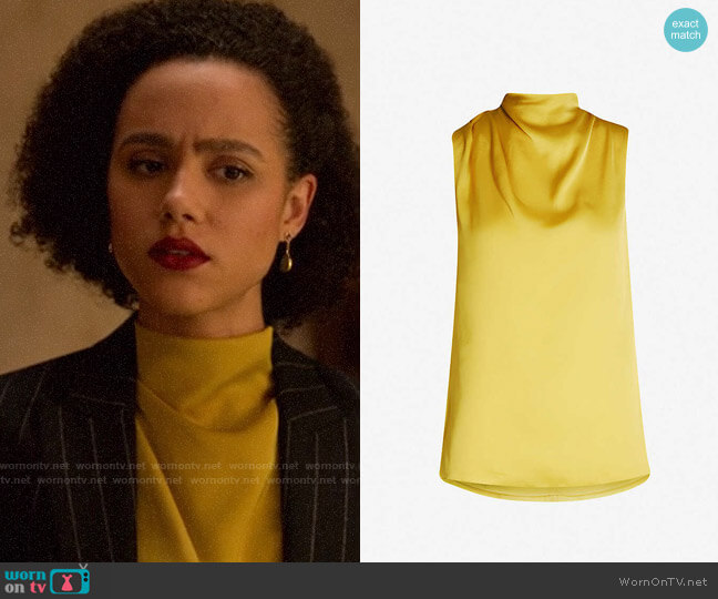 Reiss Solar Top worn by Maya (Nathalie Emmanuel) on Four Weddings and a Funeral