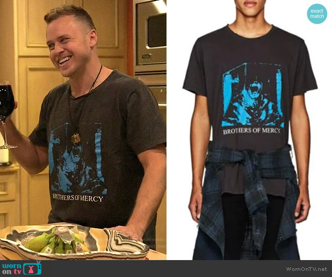 Rhude Brothers Of Mercy T-shirt worn by Spencer Pratt (Spencer Pratt) on The Hills New Beginnings