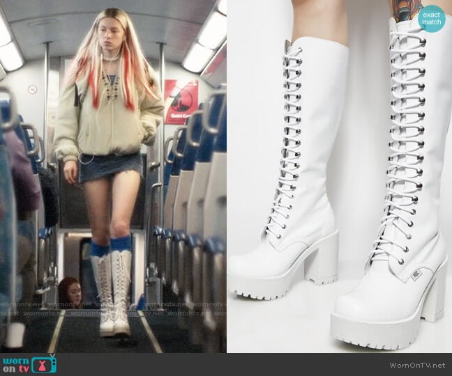 ROC Australia Icy Lash Boots worn by Jules Vaughn (Hunter Schafer) on Euphoria