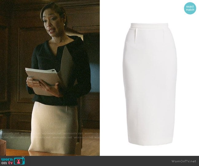 Roland Mouret Arreton Skirt worn by Jessica Pearson (Gina Torres) on Pearson