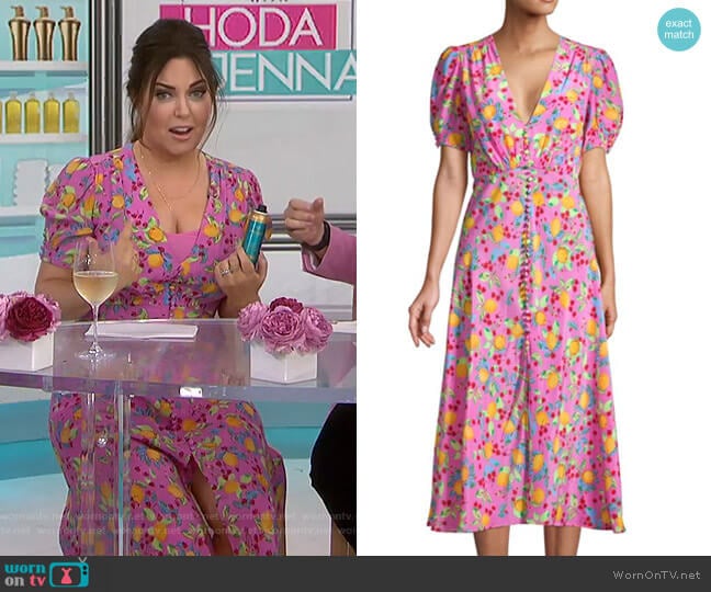 Saloni Lea Lemon Midi Dress