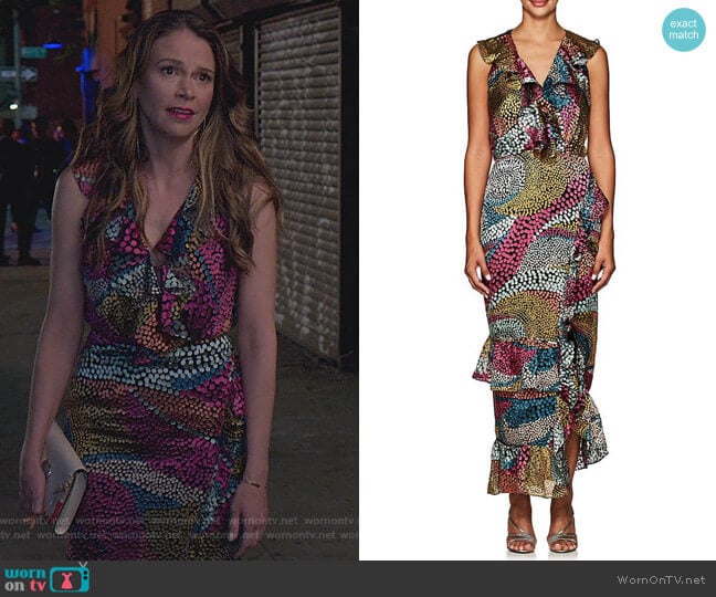 Saloni Anita Dot Devore Dress worn by Liza Miller (Sutton Foster) on Younger