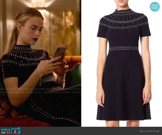 Sandro Bugle Dress worn by Ainsley Howard (Rebecca Rittenhouse) on Four Weddings and a Funeral