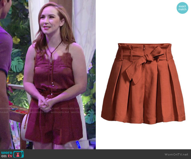 Sandro Eddi Shorts worn by Mariah Copeland (Camryn Grimes) on The Young and the Restless