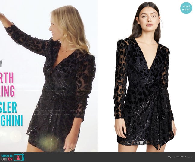 Self Portrait Metallic Leopard Mini Dress worn by Jennie Garth (Jennie Garth) on BH90210