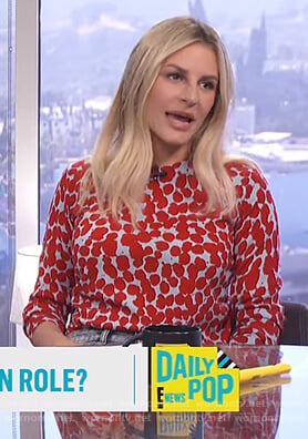 Morgan’s dot print sweater on E! News