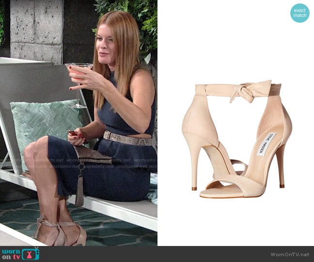 Steve Madden Bowwtye Sandals worn by Phyllis Summers (Michelle Stafford) on The Young and the Restless
