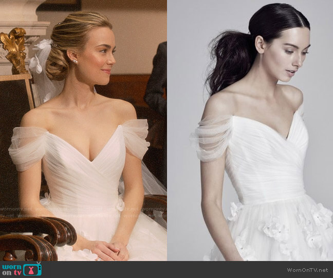 Suzanne Neville Custom Made worn by Ainsley Howard (Rebecca Rittenhouse) on Four Weddings and a Funeral