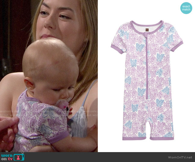 Tea Collection Fitted One-Piece Short Pajamas