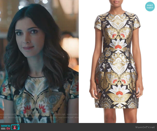 Ted Baker Imoen Opulent Orient Jacquard Fit & Flare Dress worn by Alicia Mendoza (Denyse Tontz) on Grand Hotel