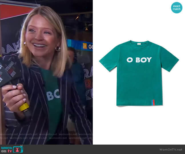 Kule The Modern O BOY Tee worn by Sara Haines on Good Morning America