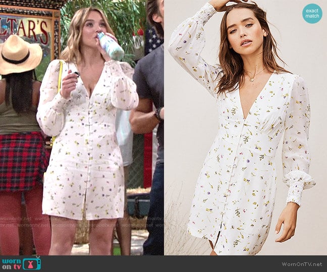 TvF for DvF Floral Dress worn by Summer Newman (Hunter King) on The Young and the Restless