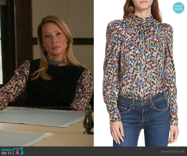 Veronica Beard Mena Top worn by Joan Watson (Lucy Liu) on Elementary
