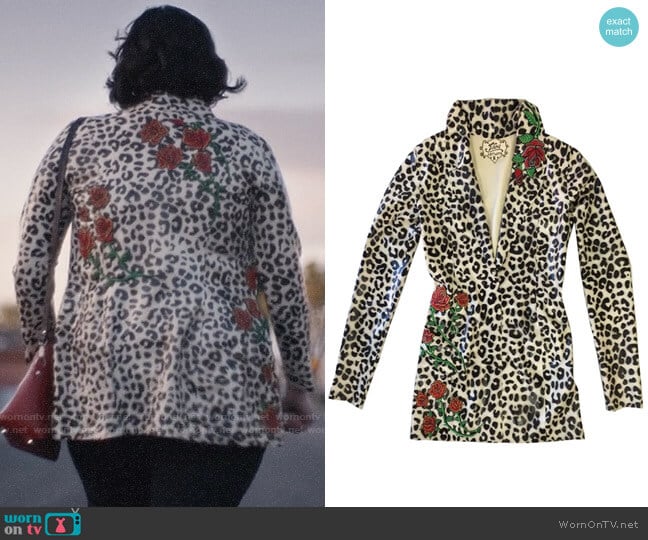 Vex Latex Maggie Jacket worn by Kat Hernandez (Barbie Ferreira) on Euphoria