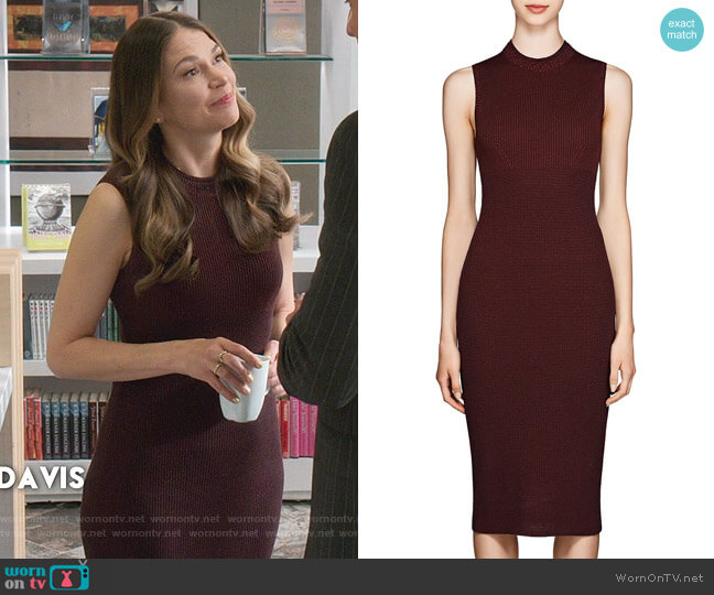 Victoria Beckham Rib-Knit Cotton-Blend Midi-Dress worn by Liza Miller (Sutton Foster) on Younger