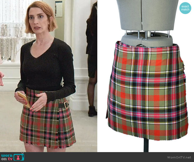 Vivienne Westwood Bruce of Kinnaird Tartan Skirt worn by Lauren (Molly Bernard) on Younger