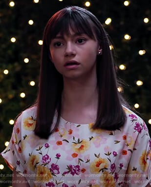 Molly’s floral print top on No Good Nick