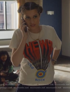 Nomi’s The Who print tee on Grown-ish