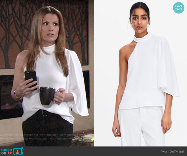 Zara Asymmetric Top worn by Chelsea Lawson (Melissa Claire Egan) on The Young and the Restless
