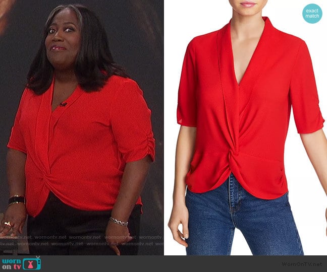 1.State Twist-Front Blouse worn by Sheryl Underwood on The Talk