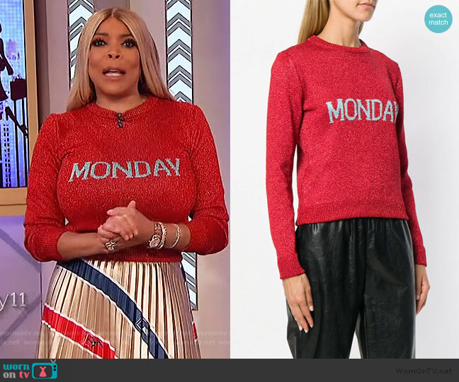 Alberta Ferretti Monday Knit Jumper worn by Wendy Williams on The Wendy Williams Show