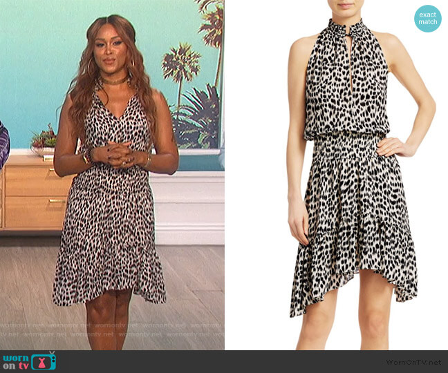 A.L.C. Cody Leopard Dress worn by Eve on The Talk
