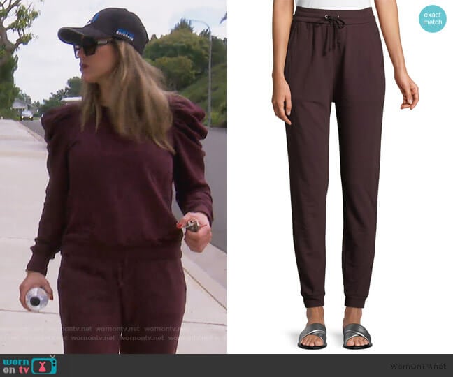 A.L.C. Damien Drawstring Jogger Sweatpants worn by Kelly Dodd on The Real Housewives of Orange County
