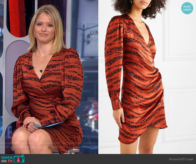 Anine Bing Penelope Minidress worn by Sara Haines on Good Morning America
