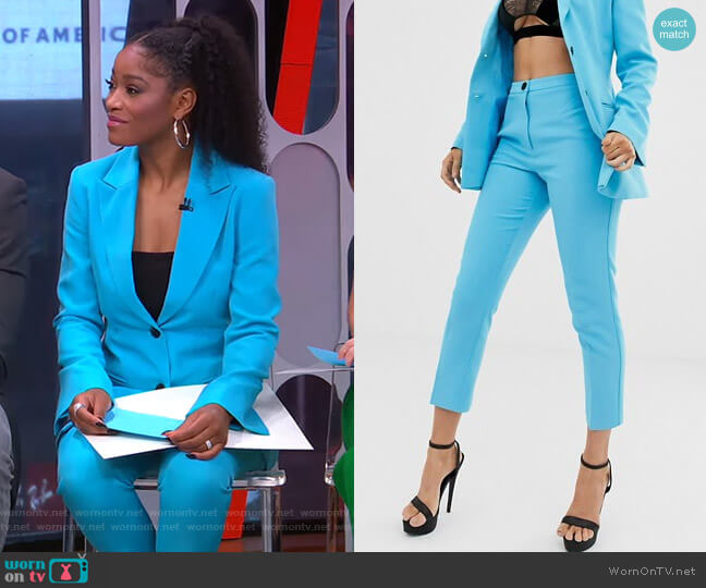 Asos Pop Slim Suit Pants worn by Keke Palmer on Good Morning America