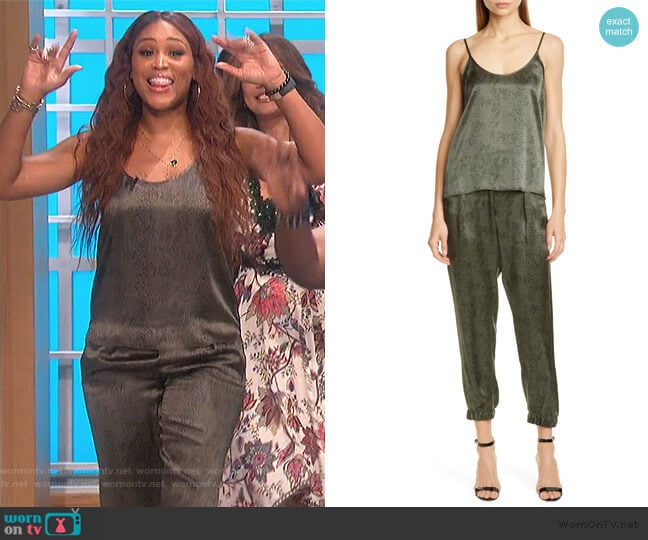 Anthony Thomas Melillo Snake Print Silk Camisole worn by Eve on The Talk