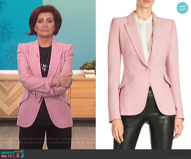 Alexander McQueen One-Button Jacket worn by Sharon Osbourne on The Talk
