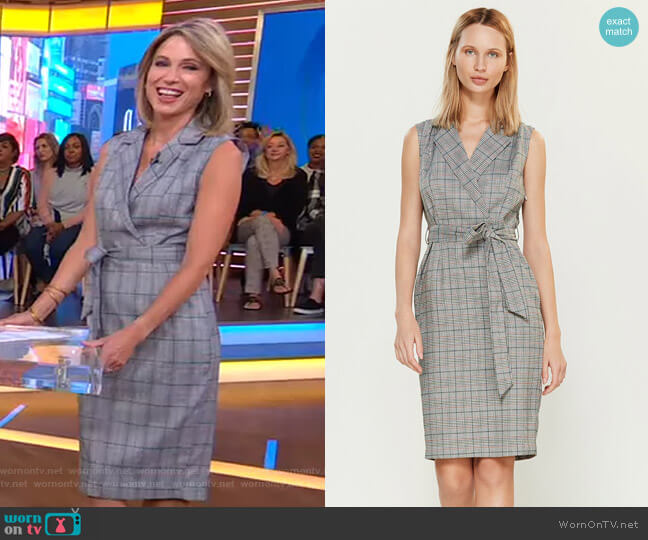 Alexia Admor Jess Sleeveless Trench Dress worn by Amy Robach on Good Morning America