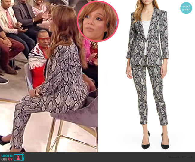 Alice + Olivia Richie Snake Print Cotton Blend Jacket