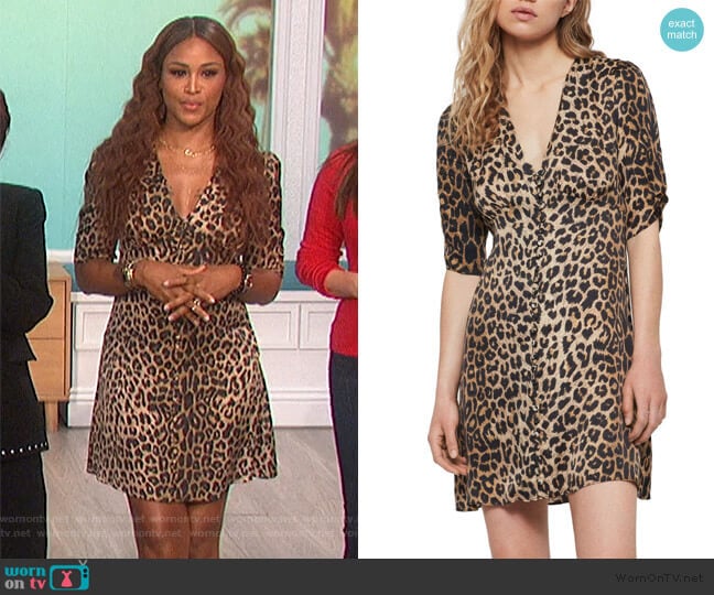 All Saints Kota Leppo Print Dress worn by Eve on The Talk