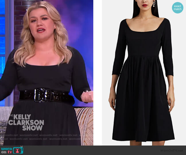 Barneys New York Tech-Poplin Midi-Dress worn by Kelly Clarkson on The Kelly Clarkson Show
