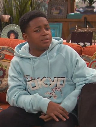 Booker’s light blue Tokyo hoodie on Ravens Home