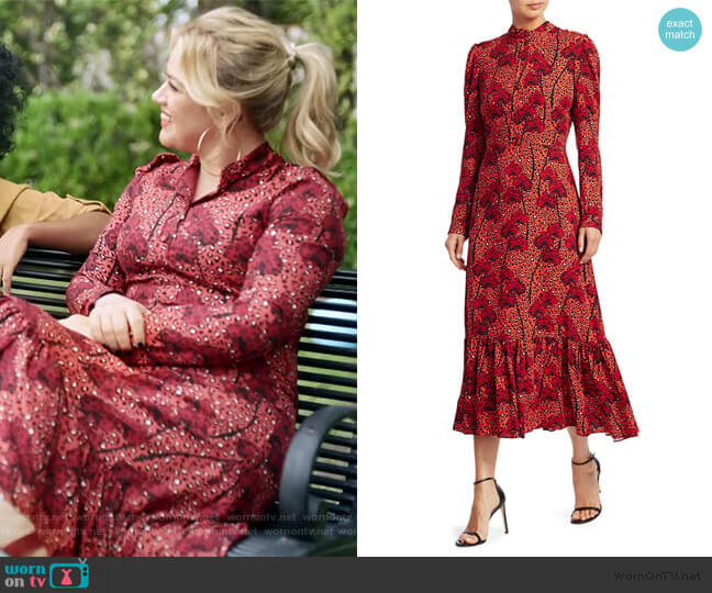 Borgo de Nor Rafaela Printed Crepe Dress worn by Kelly Clarkson on The Kelly Clarkson Show