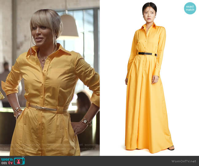 Brandon Maxwell Poplin Wide Leg Button Down Jumpsuit worn by Giselle (Nicole Ari Parker) on Empire