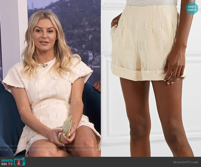 Cult Gaia Shadi Shorts worn by Morgan Stewart on E! News